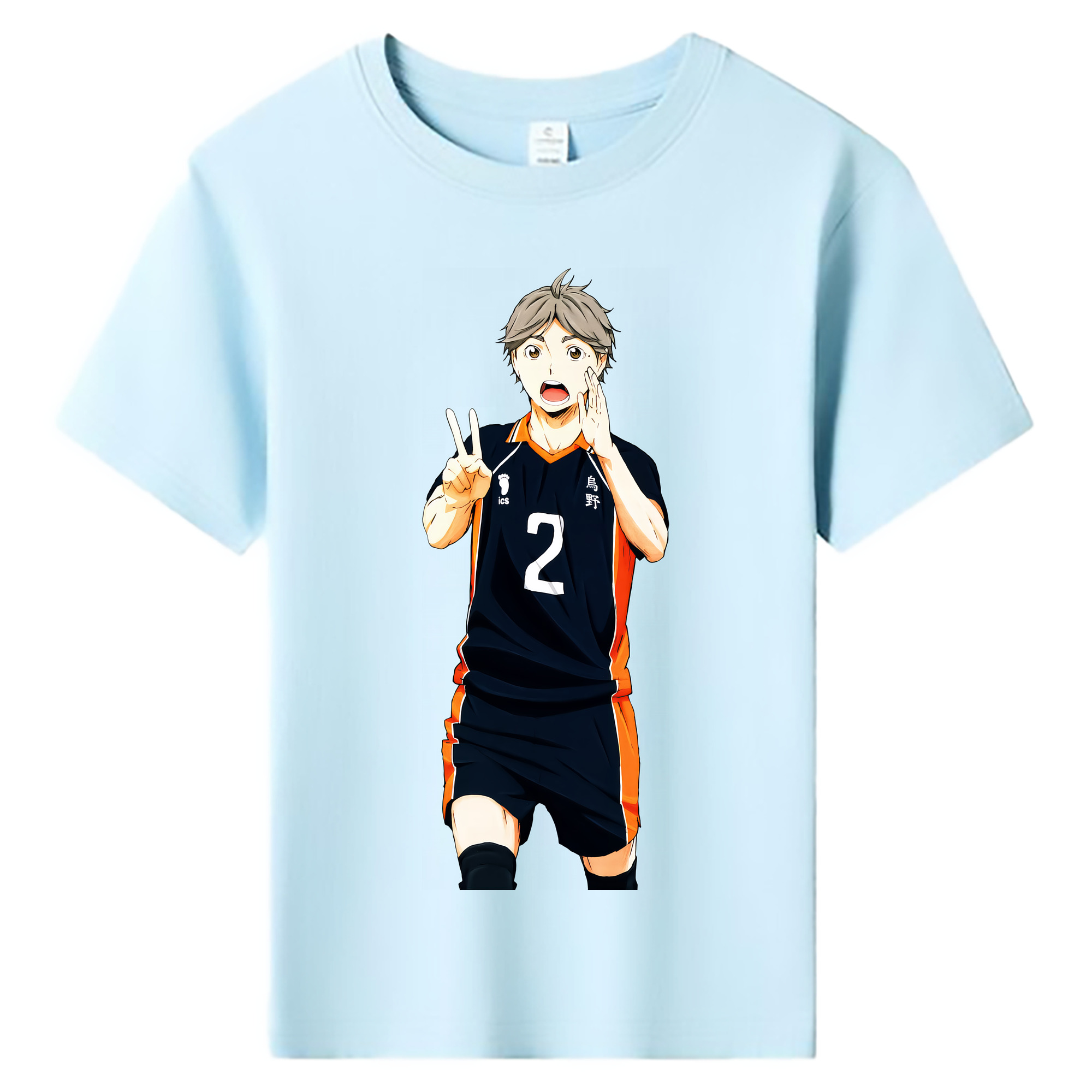 （画像用） ハイキュー!! Haikyu!! 綿100％キッズTシャツ（フロントプリント）